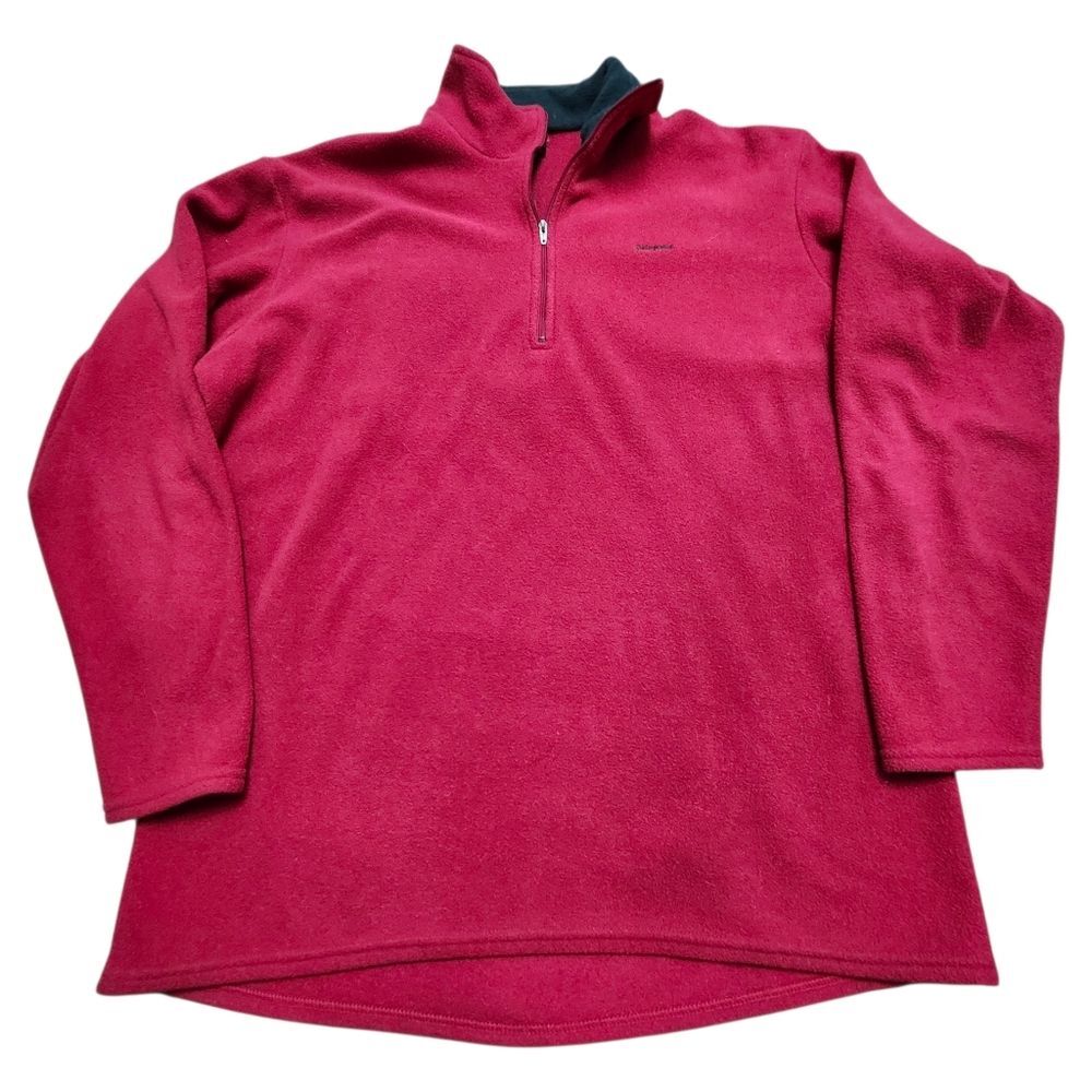Patagonia Red Vintage Men's Quarter-Zip Capilene Fleece Pullover. Sz. XL